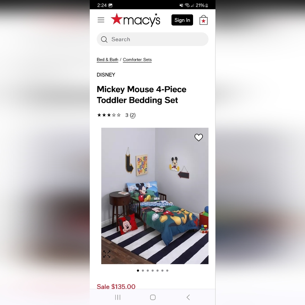 Crib Mickey Mouse Bedding